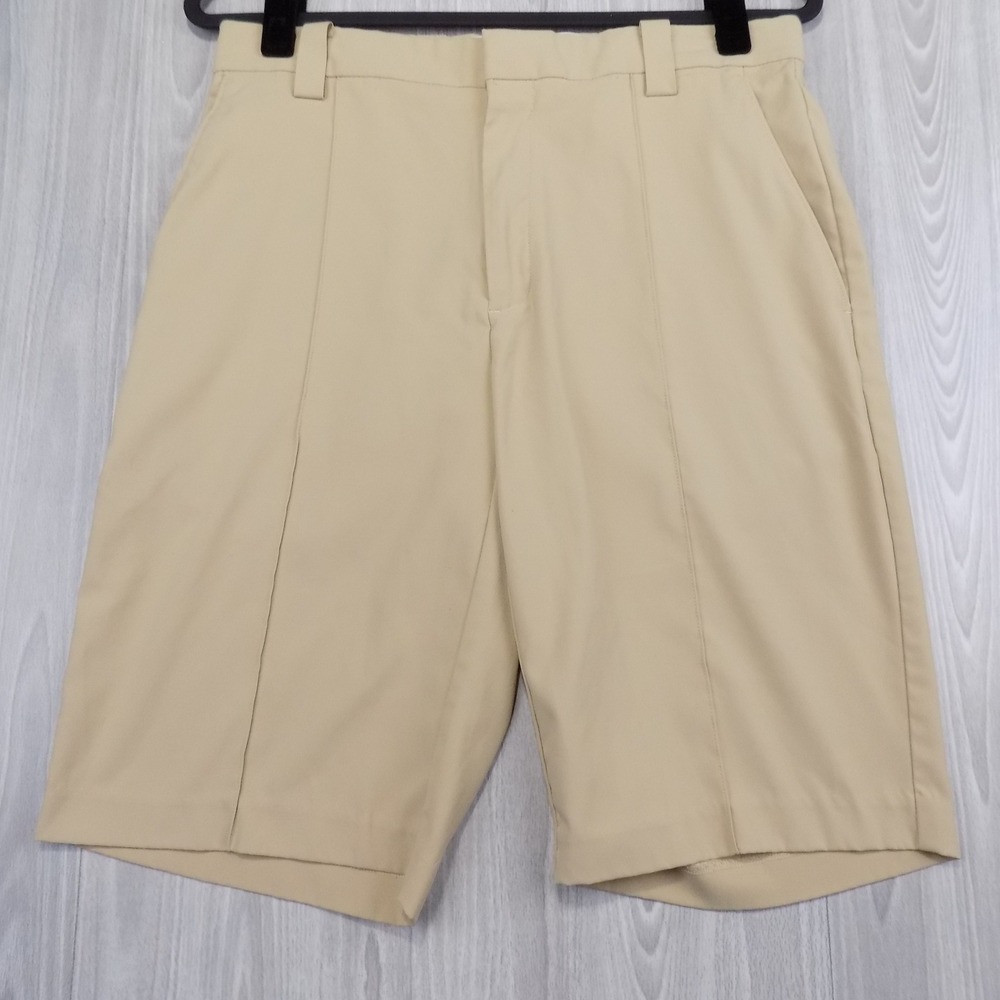 Nike Tiger Woods Collection Golf Shorts Mens 32 Khaki NikeFIT DRY 206459-201 EUC